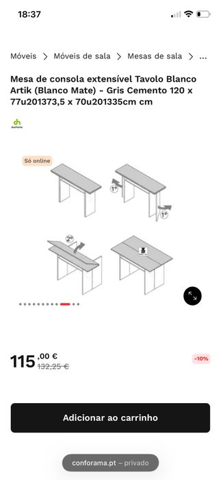 Mesa na e cozinha ou sala cono comk aparador