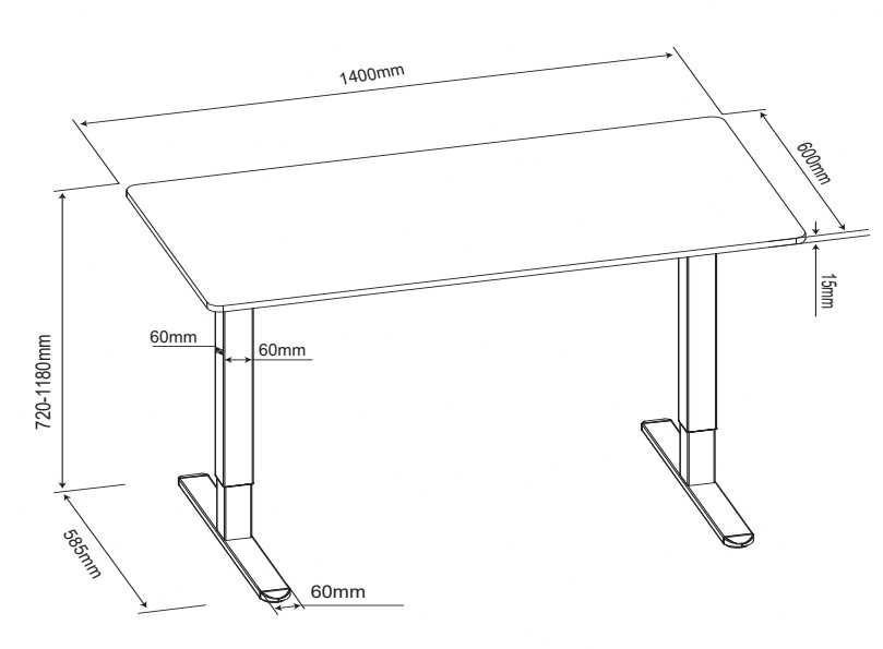 NOWE Biurko Elektryczne Regulowane Gamingowe Podnoszone z Regulacją FV