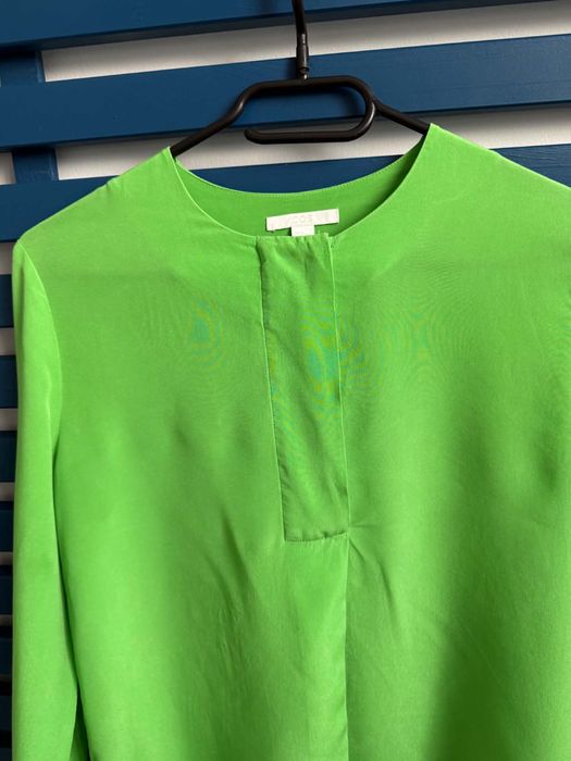 COS S jedwabna bluzka damska zielona elehancka women’s shirt