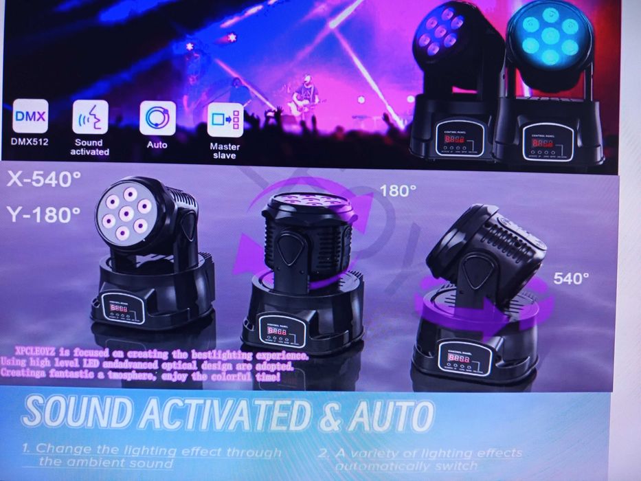2 Robôs Mini LED 7x12W RGBW