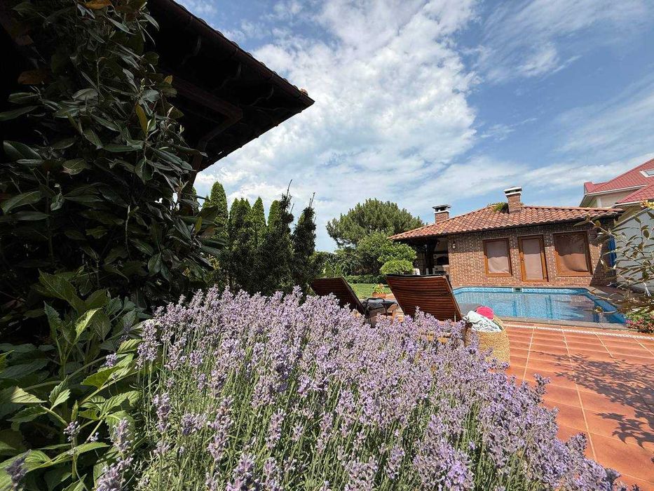 Продам добротный дом в Совиньоне! Красивый участок. Бассейн.