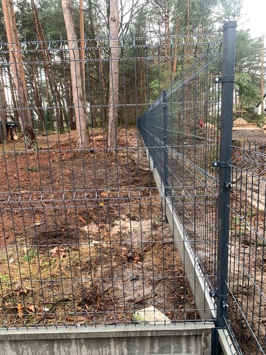 Ogrodzenie Panelowe ZESTAWY panel 3D słupek obejmy KOMPLET Transport