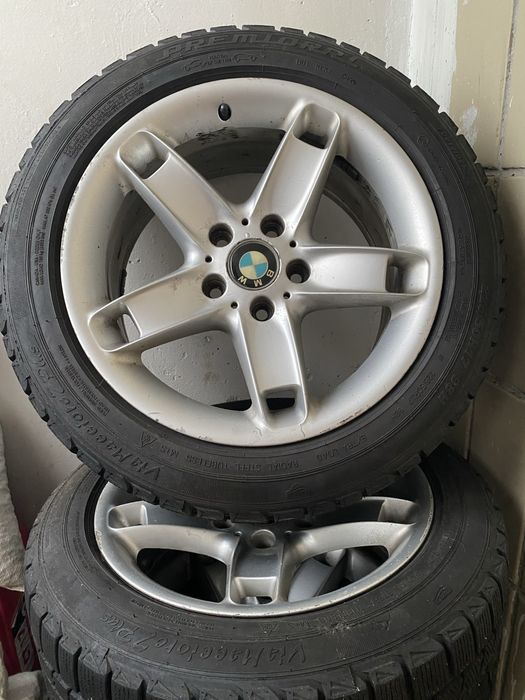 Продам диски бмв е39 5/120 49 стиль с зимней резиной R17