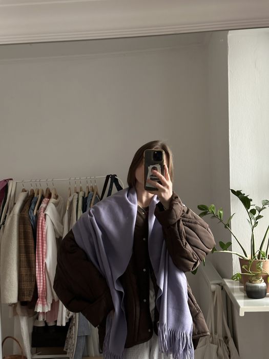 шарф кашеміровий бузковий