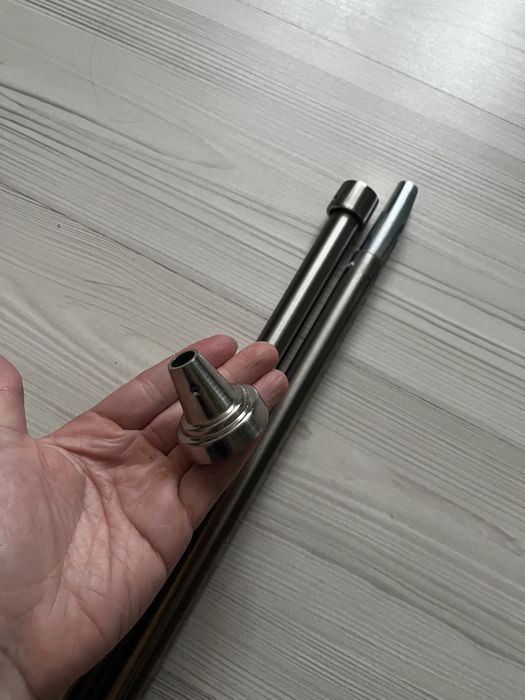 Karnisz pojedynczy srebrny 280 cm