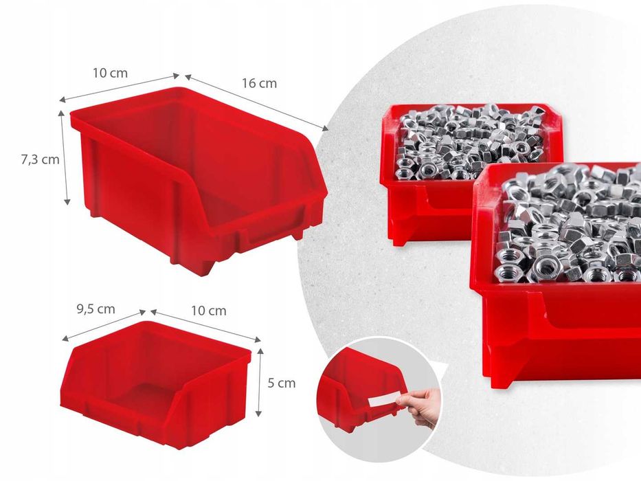TABLICA NARZĘDZIOWA Warsztatowa Organizer Pojemniki HUMBERG