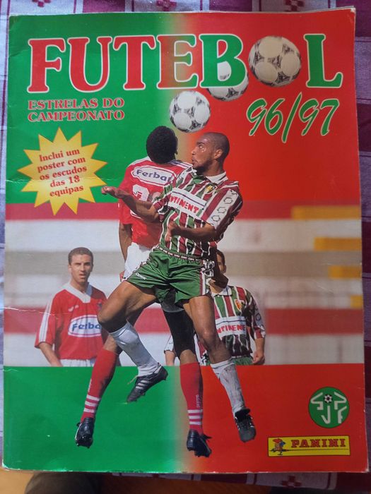 Caderneta cromos Panini época 96/97