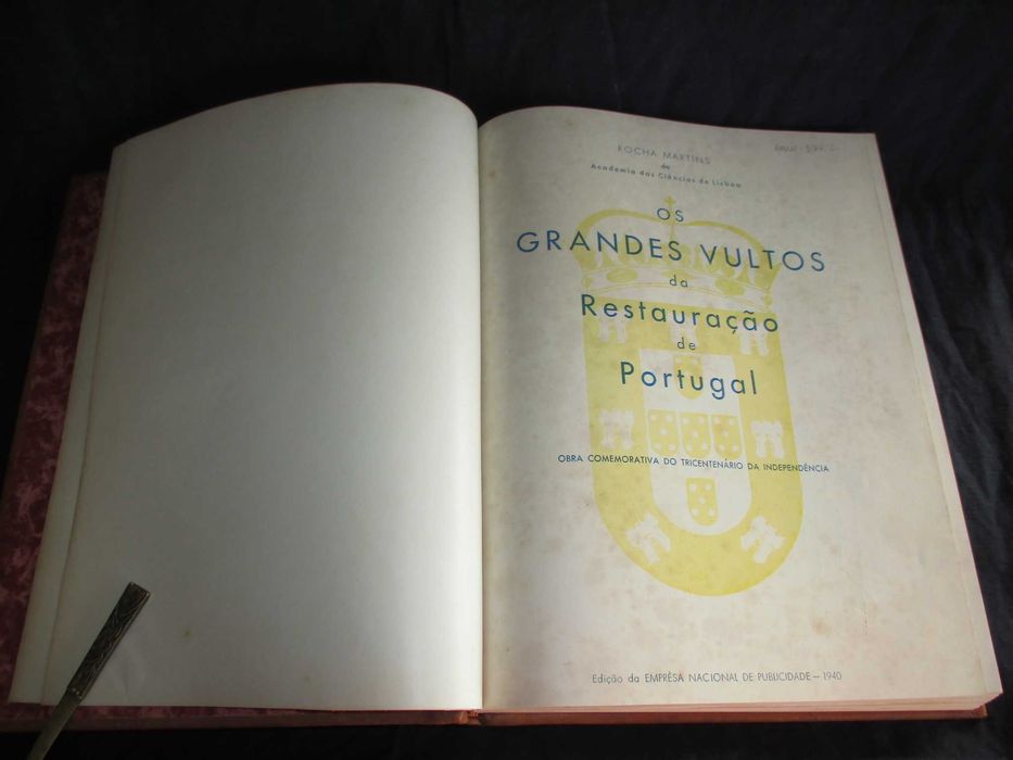 Livro Os Grandes Vultos da Restauração de Portugal Rocha Martins