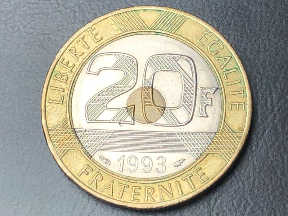 França 1993 - 20 Francs Bimetálica