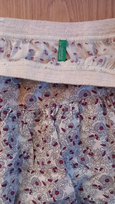 Benetton spódniczka falbanka kwiaty falbana M 38 UCOB