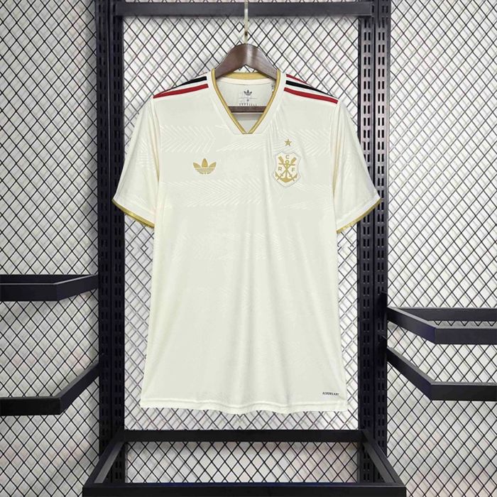 Camisa Flamengo I - 25/26 - Versão Torcedor Adidas Masculina - Bege