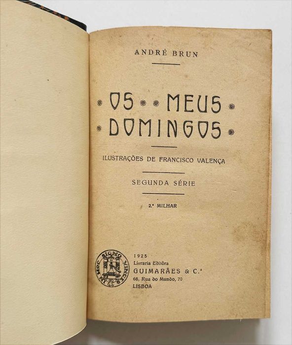 1925, André Brun, OS MEUS DOMINGOS - Segunda série.