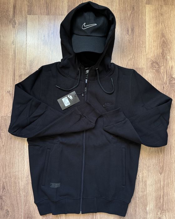 Костюм теплий Nike Swoosh спортивний M-6XL батал штани прямі