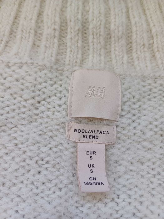 H&M gruby sweter wełna alpaka rozmiar M