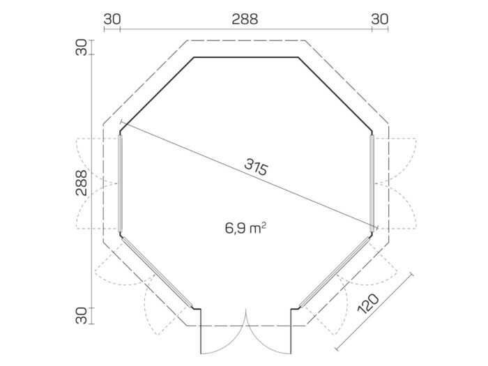CASA DE JARDIM EM LOSANGO de 6,9m2 LOUISE 4 F