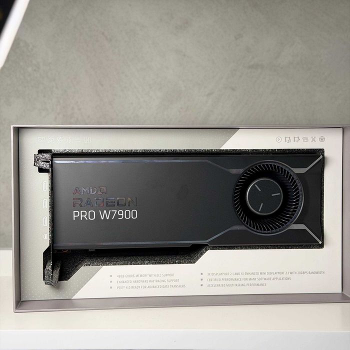 AMD Radeon Pro W7900 48GB GDDR6 ECC | Jak Nowa | 3 Miesiące Gwarancji | Faktura Vat Marża