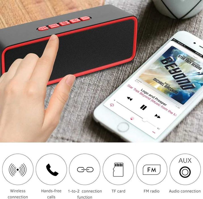 Przenośny Głośnik bezprzewodowy Bluetooth Radio 5.0 3D stereo TF AUX