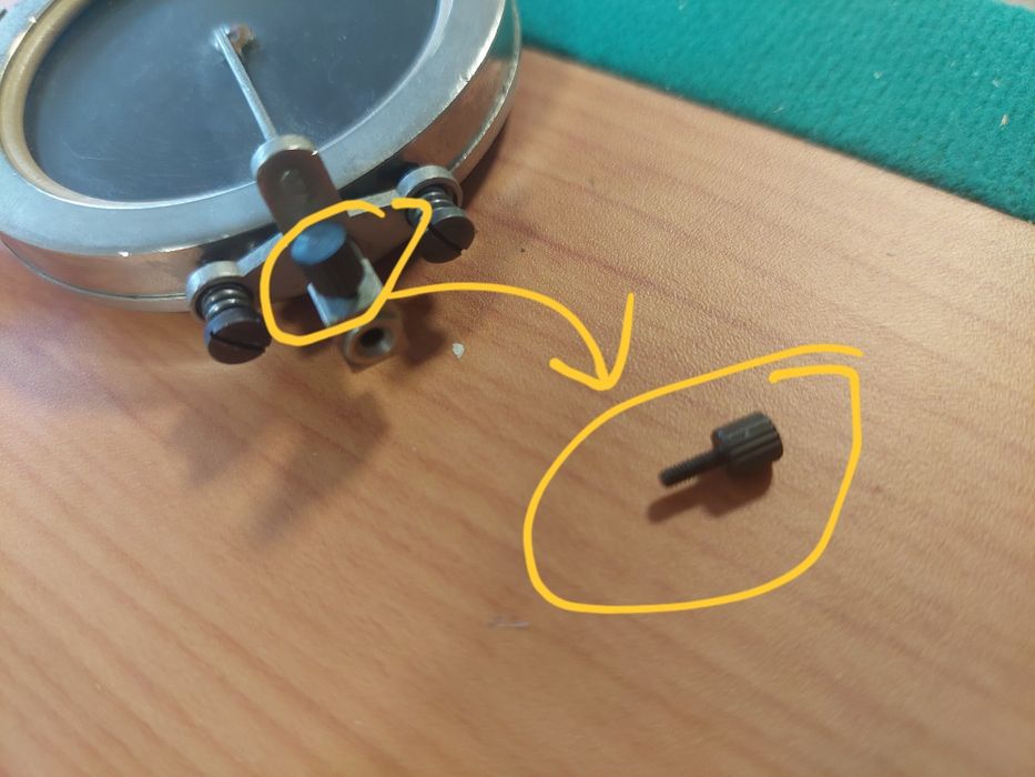 Parafuso de transporte para segurar agulha