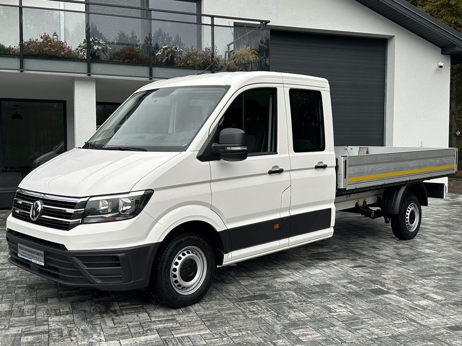 Volkswagen Crafter DOKA 7 osób / Skrzynia 3.5m / Gwarancja producenta do 07.2026 lub 200.000km / Salon PL / Serwisowany tylko w ASO VW / Pełna dokumentacja / 1 właściciel / FV23%  Nowe Opony / Gotowy do Pracy / Stan jak Nowy