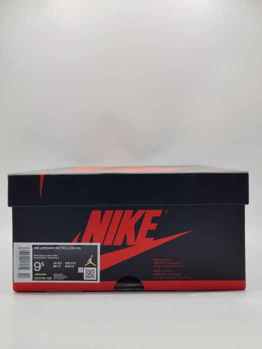 Buty Nike Air Jordan 1 Low Black Toe 43EUR