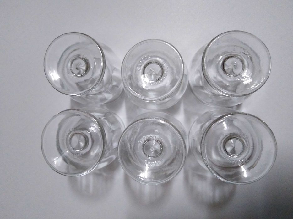 Conjunto 6 Copos Cheirinho "Crisal Portugal"