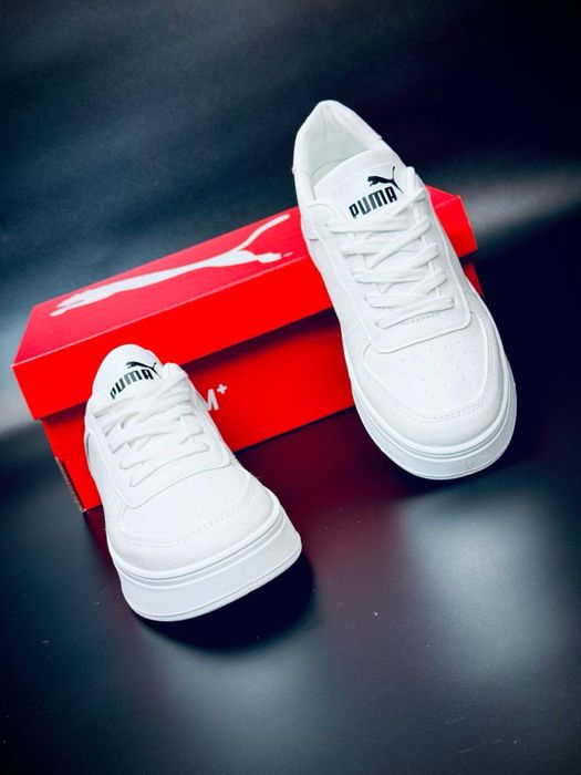 Женские кроссовки puma белые кожаные кросовки по скидке пума
