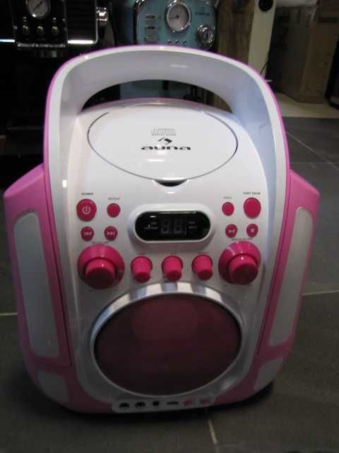 Kara Illumina Zestaw do karaoke CD USB dla dzieci pokaz LEd 2mikrofony