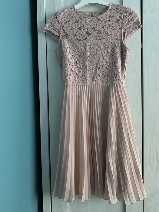 Sukienka plisowana, koronka H&M r. xxs