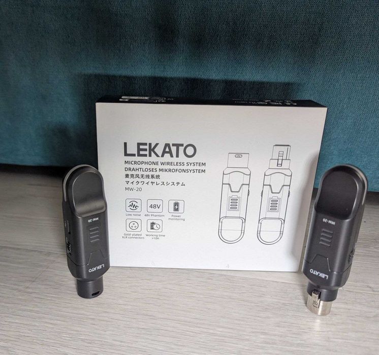 Бездротова мікрофонна система LEKATO MW-20 XLR беспроводная микрофонная радиосистема аудио