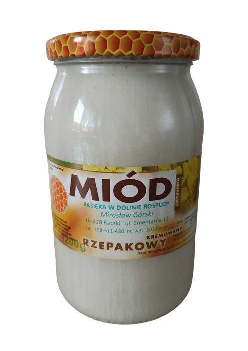 Miód Rzepakowy Kremowany z Doliny Rospudy 2025r.