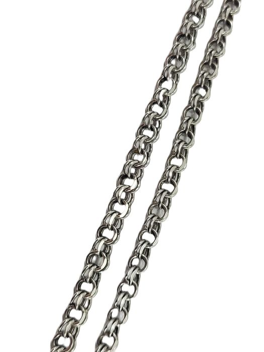 Elegancki srebrny łańcuszek damski 925 splot garibaldi długość 45,5 cm