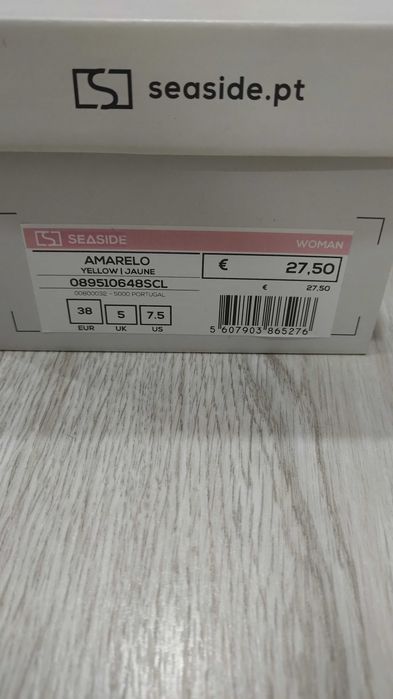 Sapatos Seaside, nunca foram usados.