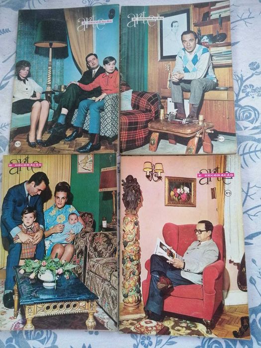 Revista "Arte e Decoração" de 1968 a 1978 – 80 revistas. Colecção design interiores vintage