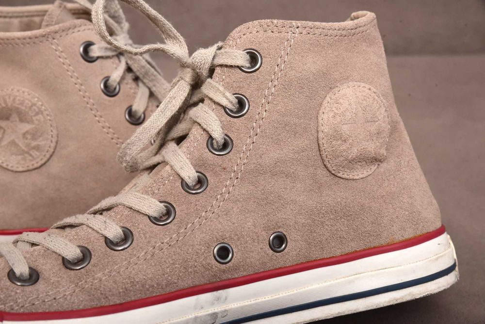 Converse All Star 41,5 8 27cm skóra zamsz trampki wysokie