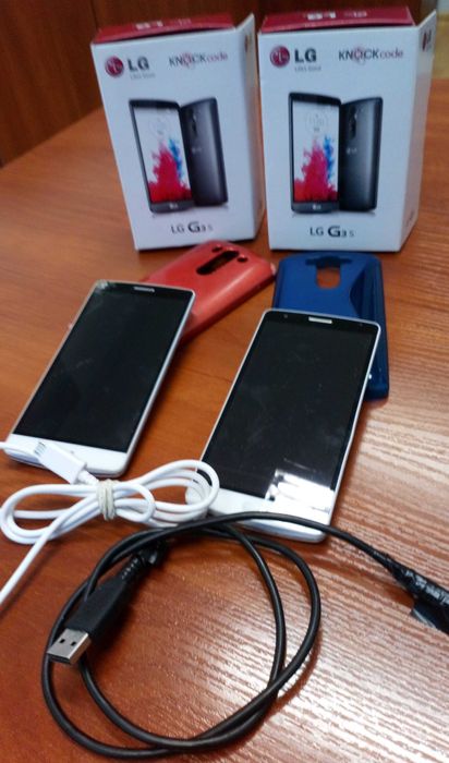 LG G3s dwie sztuki, białe, używane