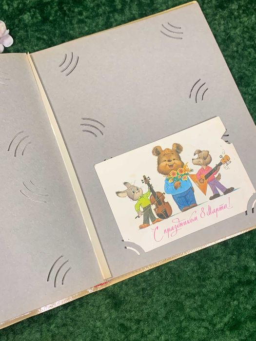 Фотоальбом вінтажний "Наша дитина" з анкетою на 64 фото альбом