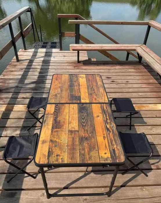 сладний туристичний стіл на природу 120/60 см столик з стільцями