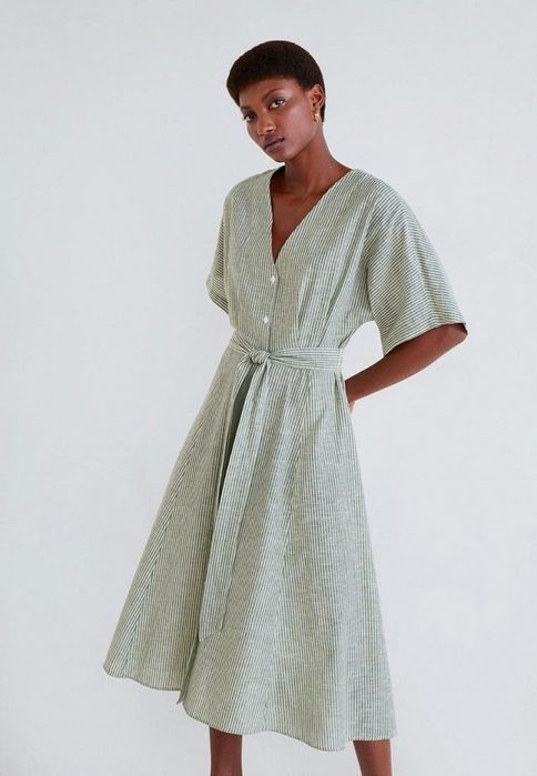 Лляна сукня Mango XS