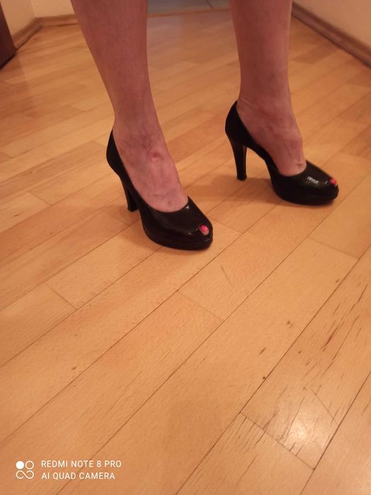 Buty Szpilki czarne skóra naturalna