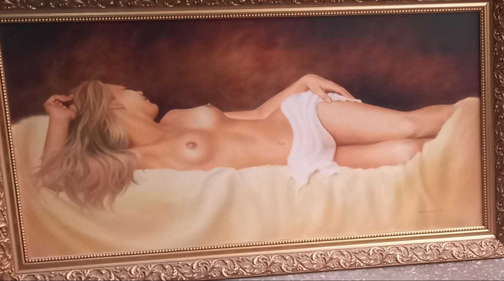 Прекрасна картина  фарбами 98х48см. "Діва"