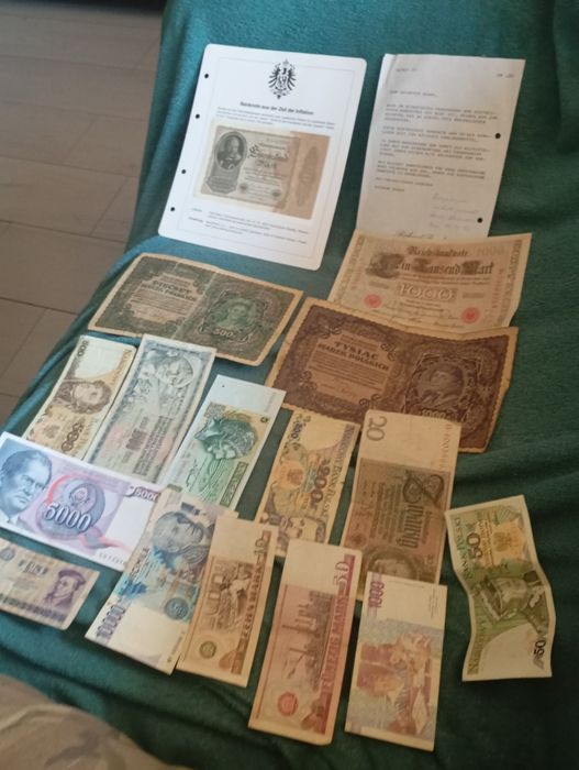 Zestaw banknotów różne