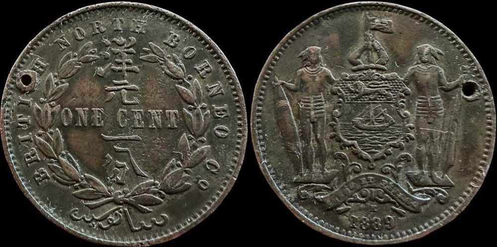 1 Cent - 1889 - Bornéu do Norte - Protectorado Britânico