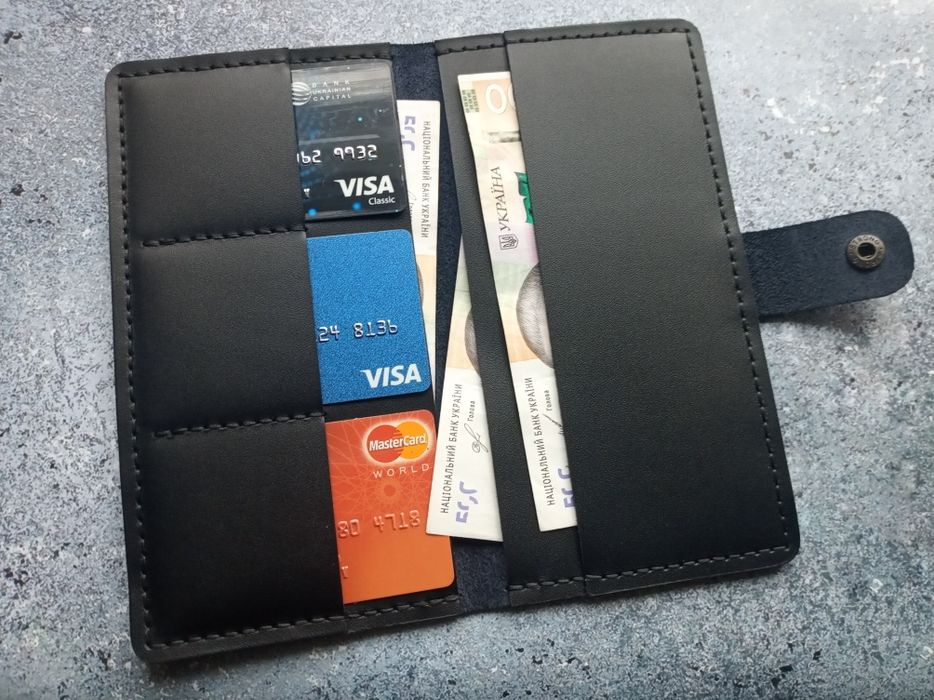 Шкіряний гаманець кошелек портмоне лонгер кожаный бумажник купюрник