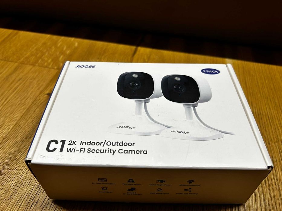 2x Kamera Wi-Fi AOQEE C1, CCTV ip65 2k