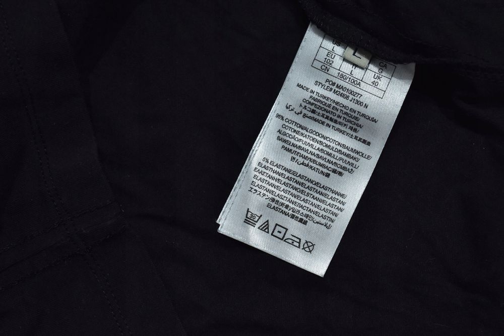 Guess Czarna Koszulka Polo Długi Rękaw Elastyczna L