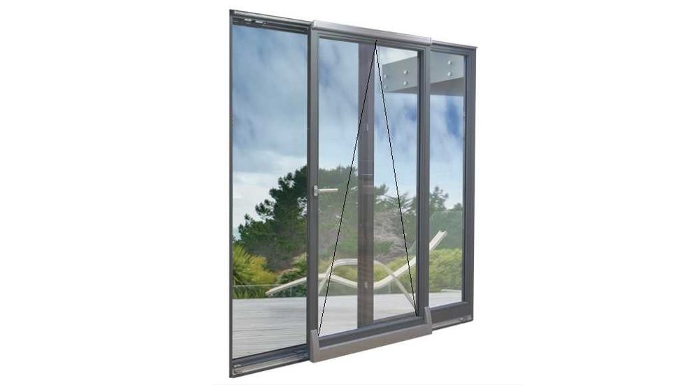 Tanie okno drzwi balkonowe przesuwne PSK białe 2 szyby 230x190 Kraków