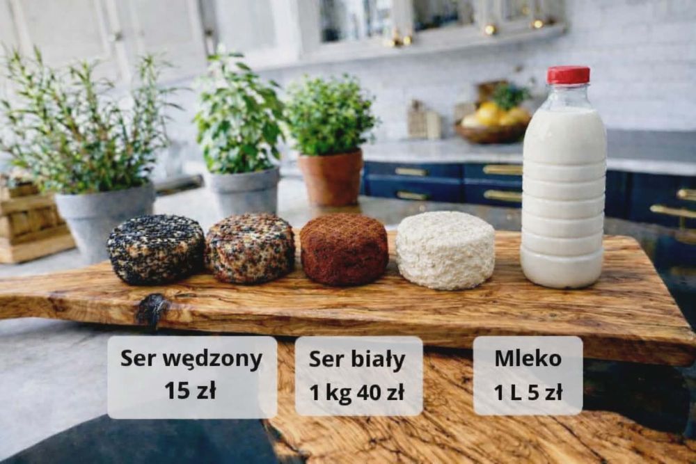 Ekologiczne mleko ser masło smietana