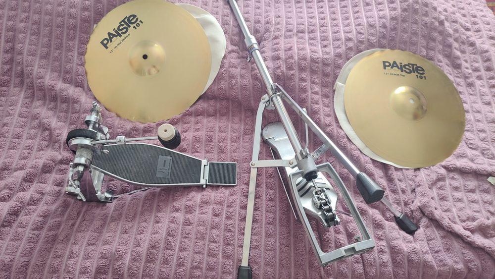 Стійка хета Yamaha HS650, hi hat Paiste 101, 13" новий і рідкісна педаль бас барабана Sonor Phonic Z 5317. Made in Germany.