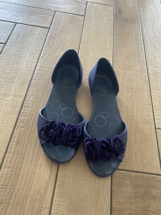 Damskie buty baleriny gumowe CCC rozmiar 39 granatowe