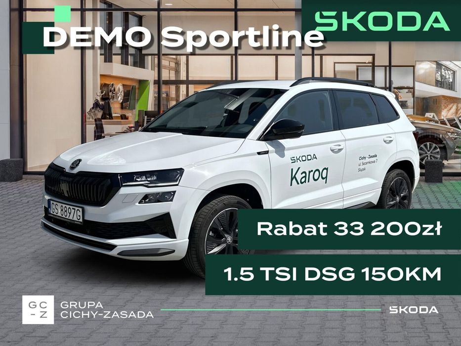 Skoda Karoq DEMO SPORTLINE 1.5 TSI 150KM DSG Hak Elektryczna klapa Matrix Kamera